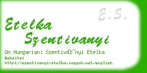 etelka szentivanyi business card